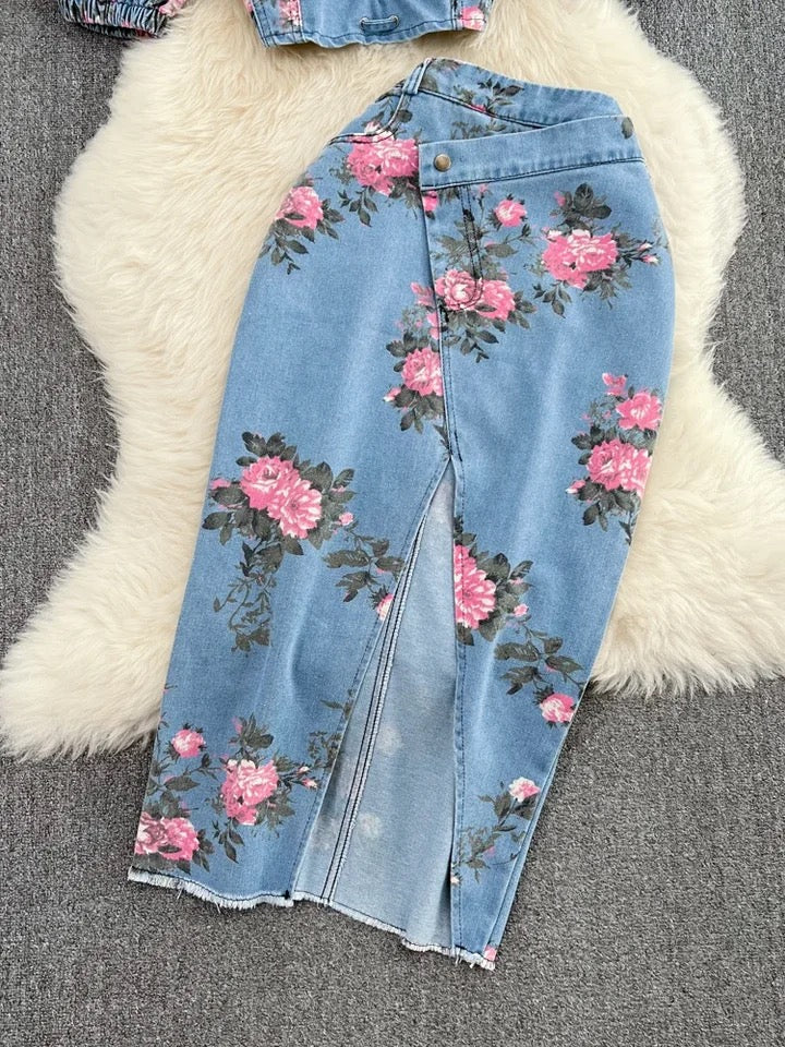 Floral Skirt Set